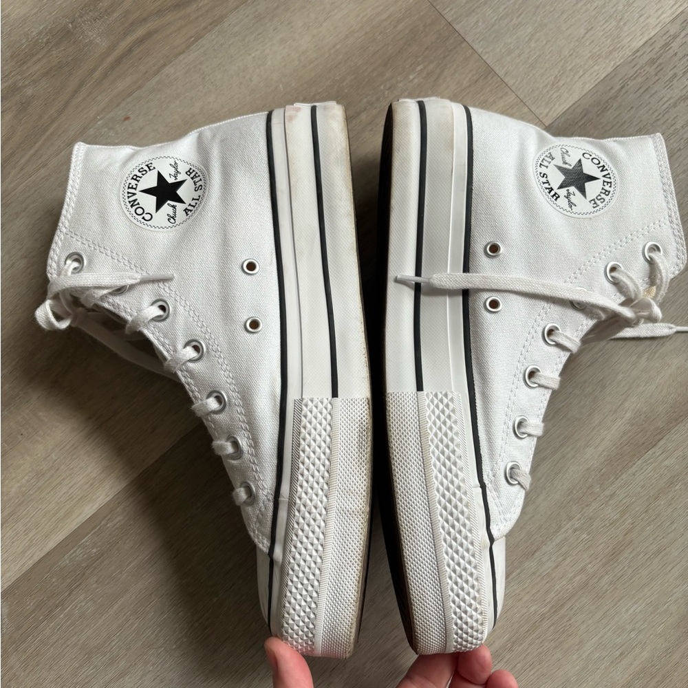 Converse Chuck Taylor White Lift Hi Platform High Top Sneakers 7
